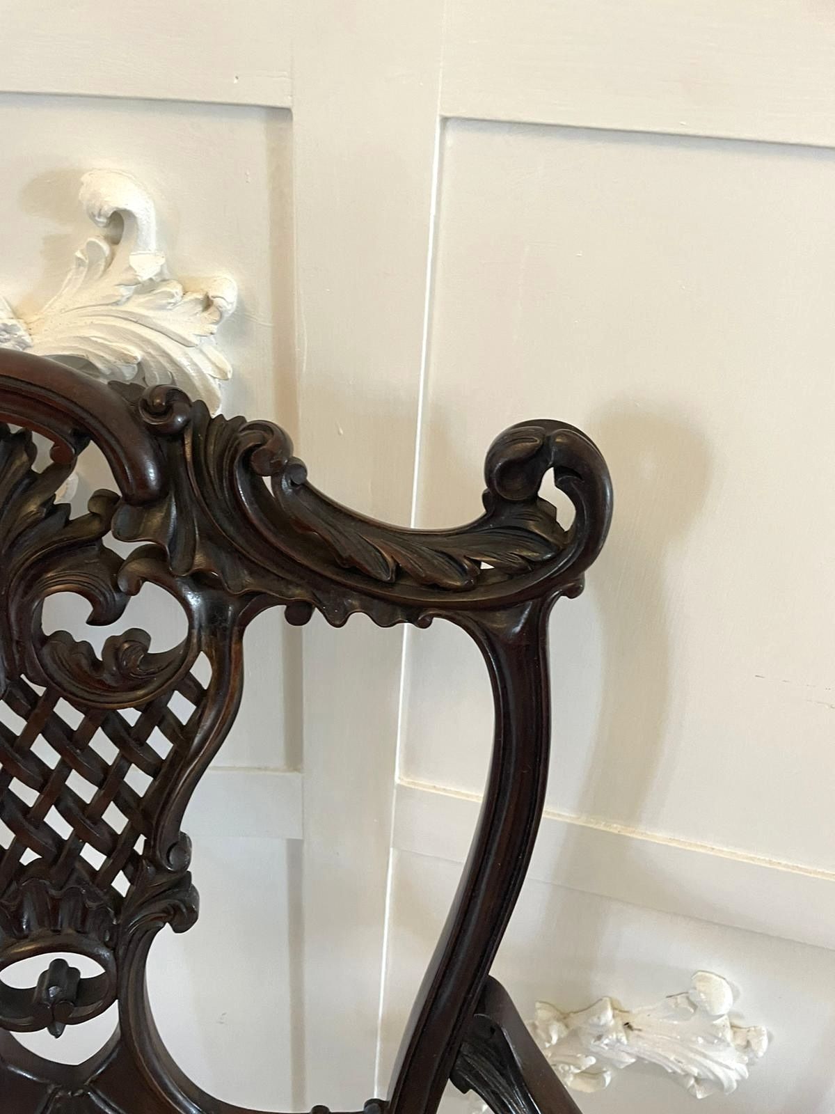 Fine Quality Antique Mahogany Carved Desk Chair photo 1195.0
