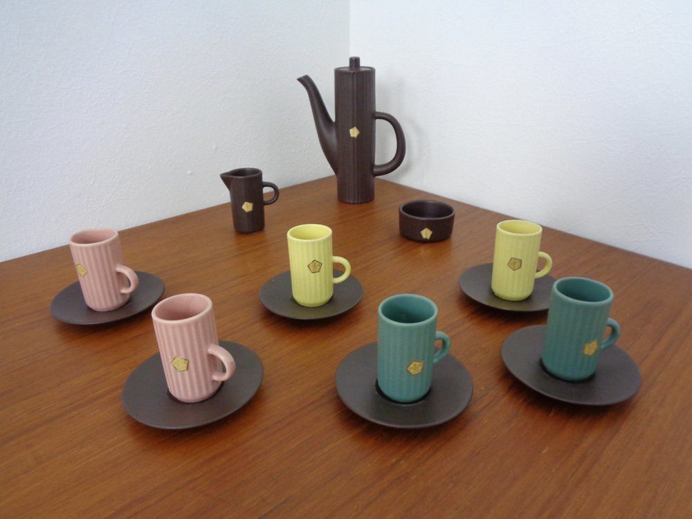 Swedish Syco Mocha Service, 1950s, Set Of 15 photo furniture