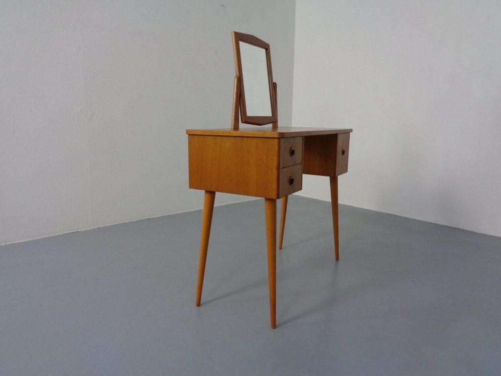 Furniture Danish Teak Dressing Table With Mirror, 1960s photo