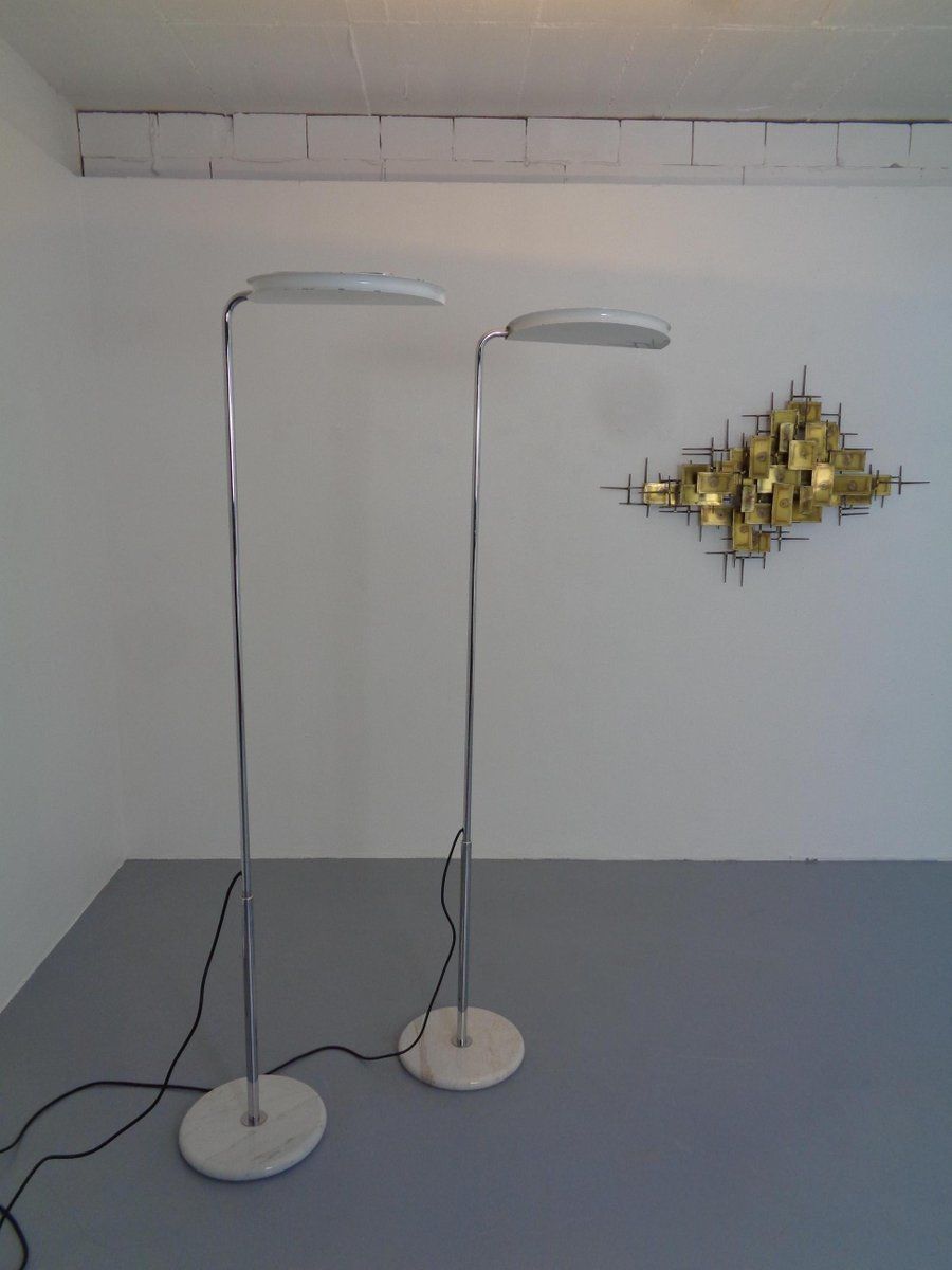 Mezzaluna Floor Lamps By Bruno Gecchelin For Skipper Pollux, 1970s, Set Of 2 photo buy