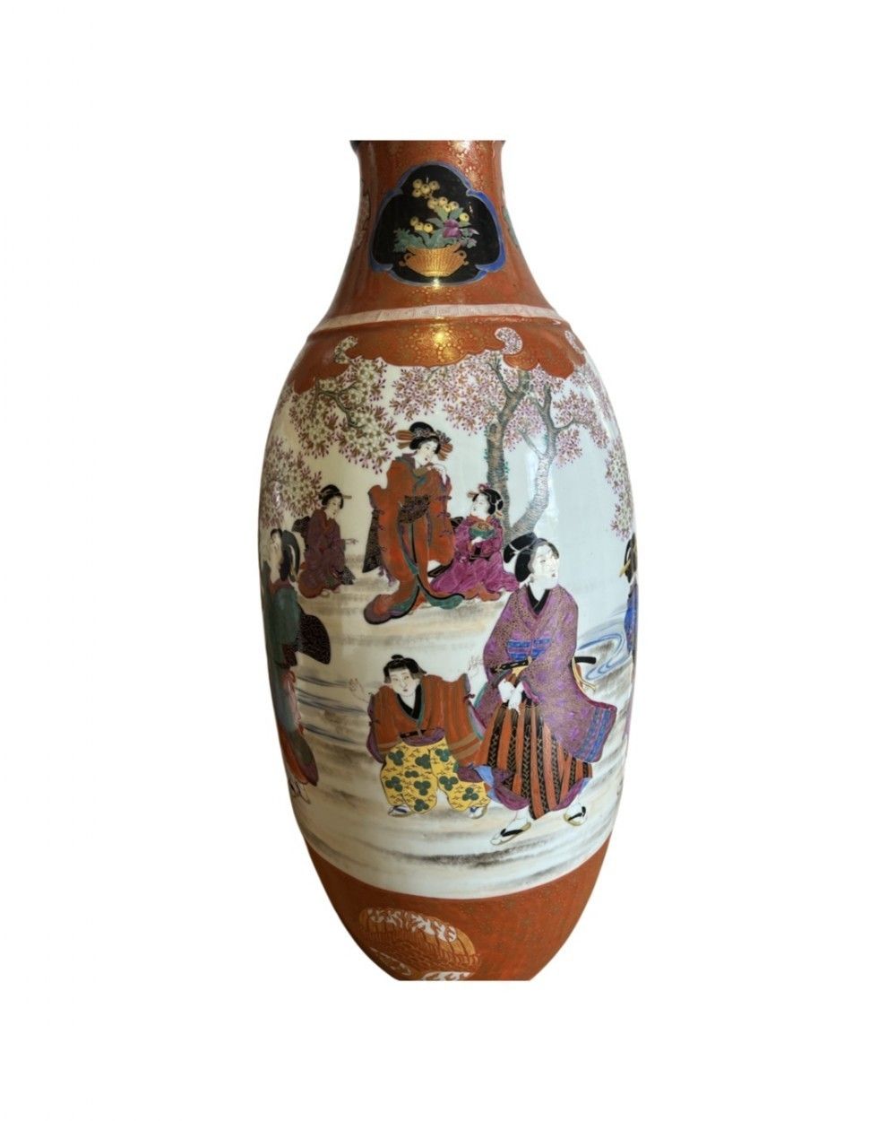 Very Large Pair (38 Inch) Japanese Floor Vases photo Home Decor