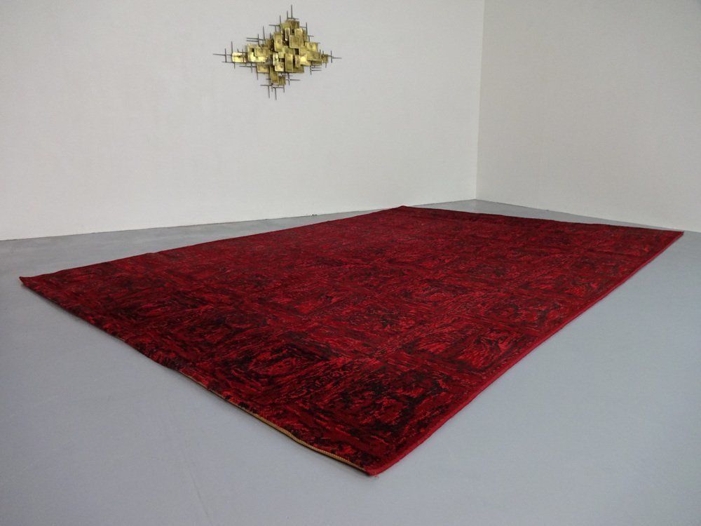Large & Small Wool Rug From Bayer Leverkusen M&D, 1970s, Set Of 2 photo Textiles