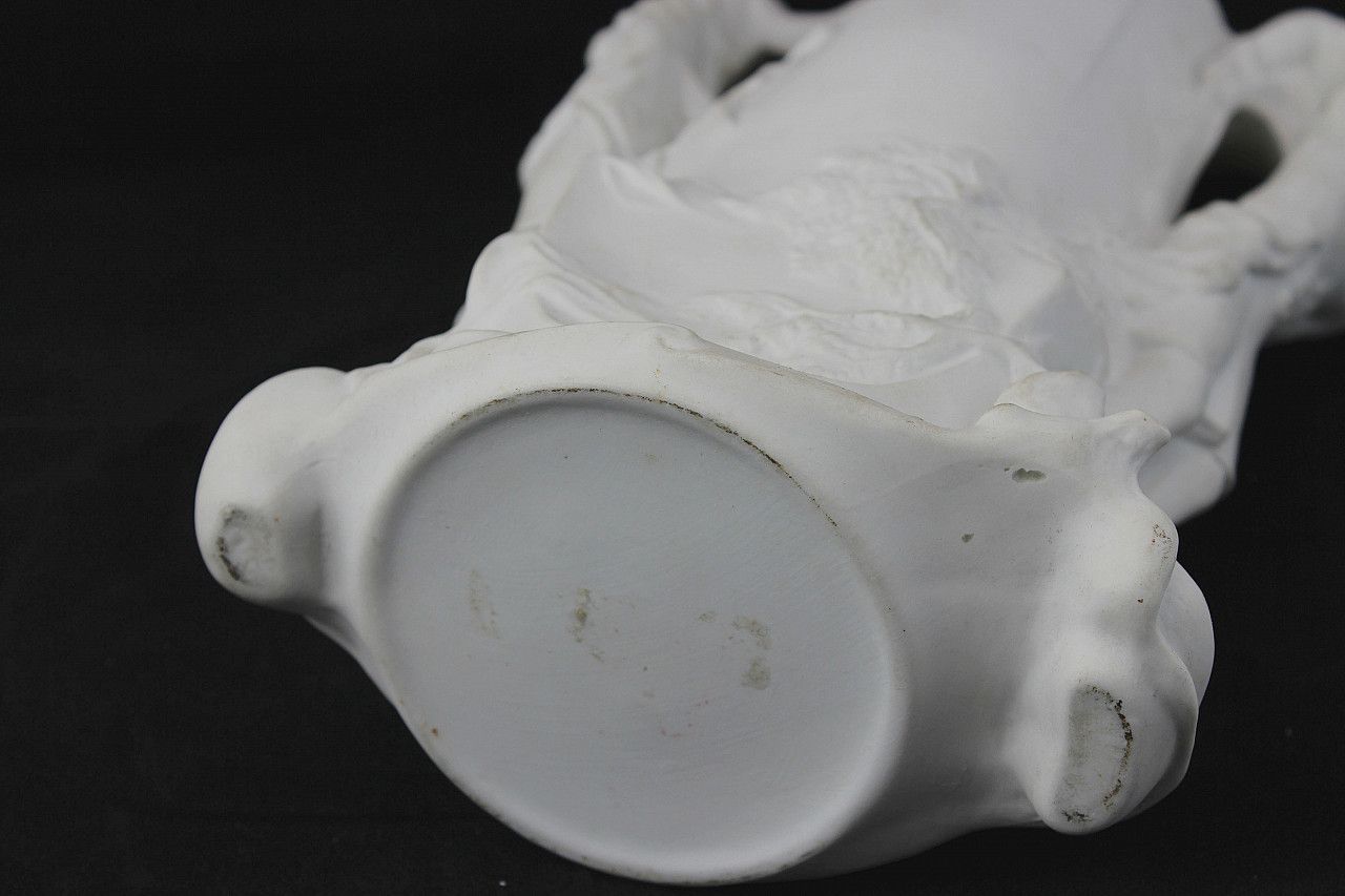 Biscuit Porcelain Vase With Male And Female Figures, Late 19th Century photo vinterior