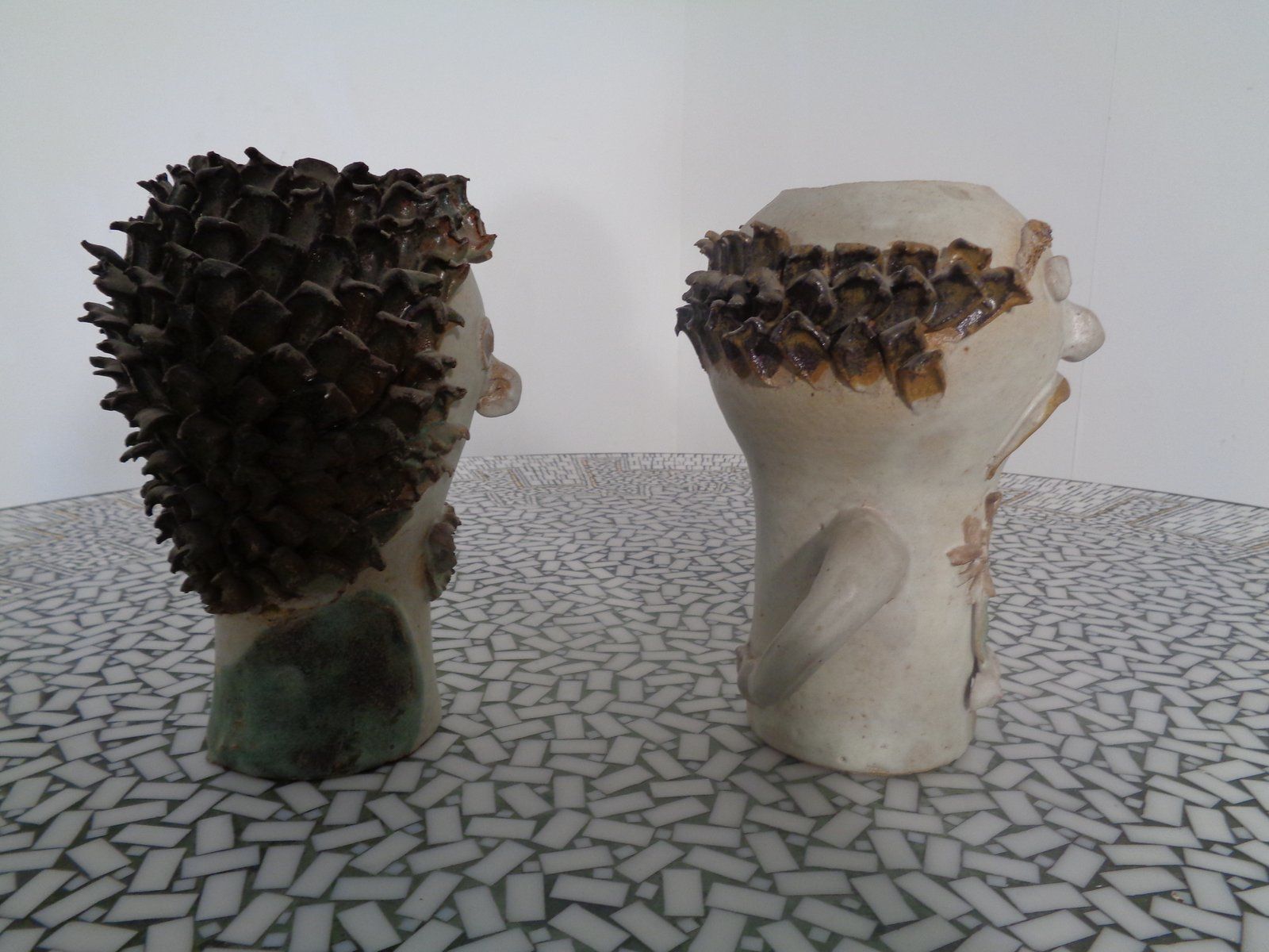 Danish Studio Ceramic Woman And Man Vases  1960s  Set Of 2 photo 500.0