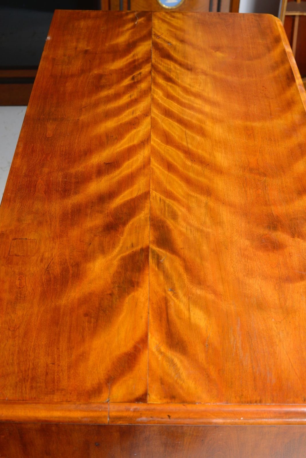 A Victorian Satin Birch Kneehole Desk By Constantine & Co, Leeds   C.1850 photo buy
