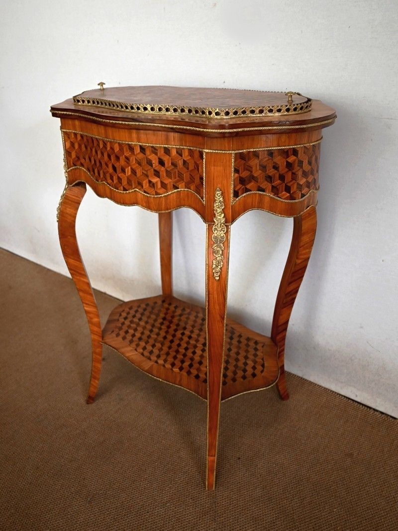 Planter In Marquetry, Louis XV Style, Napoleon III Period   Mid 19th Century photo Home Decor