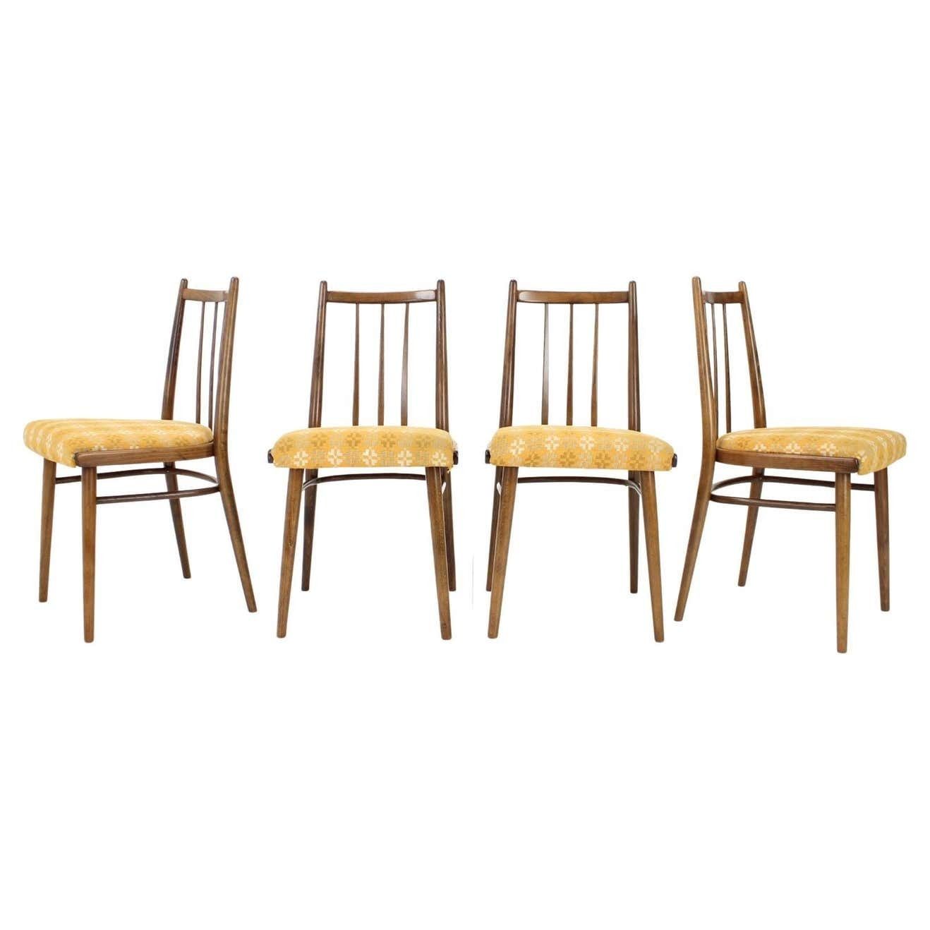 1970s Set Of Four Dining Chairs By Jitona, Czechoslovakia