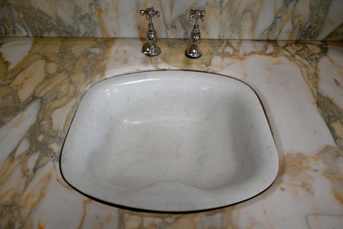 Important Vanity Unit / Washbasin In Cherry, "L'hygiène Moderne Paris"   Early 20th Century photo vintage