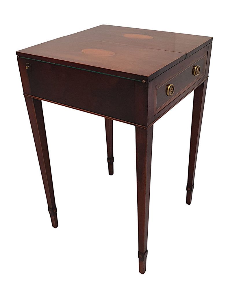 A Fabulous Early 19th Century Regency Inlaid Card Table photo furniture