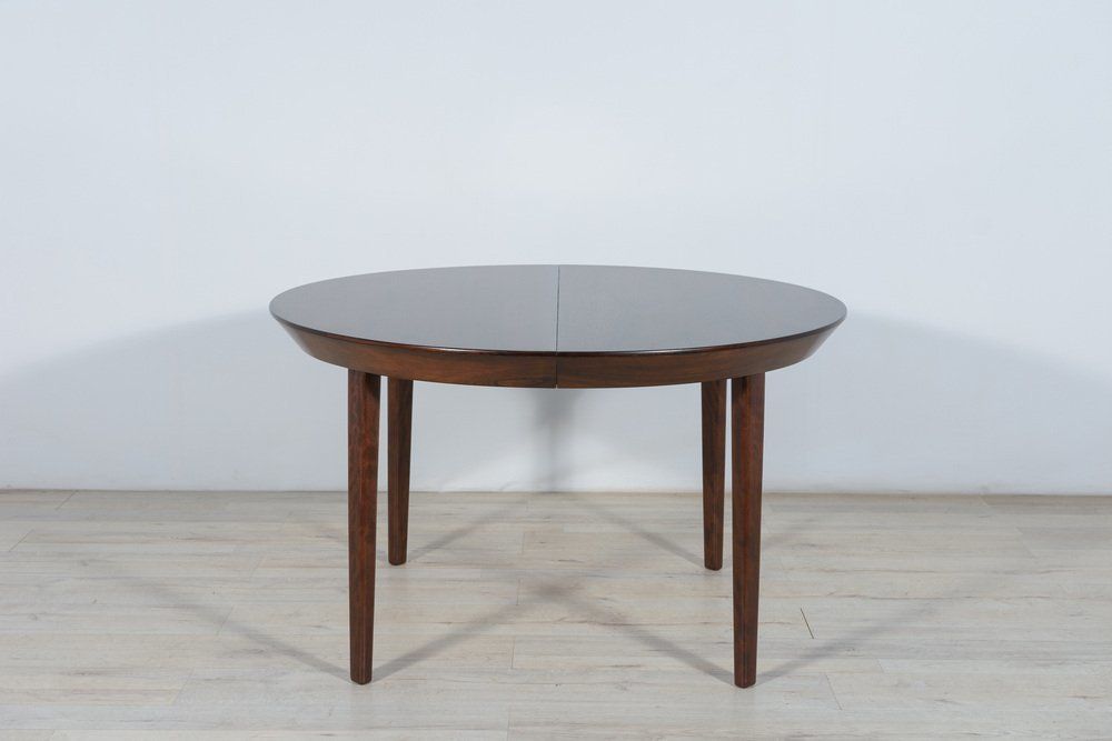Mid Century Rosewood Extendable Table By Ole Hald For Gudme Møbelfabrik, 1970s photo for sale