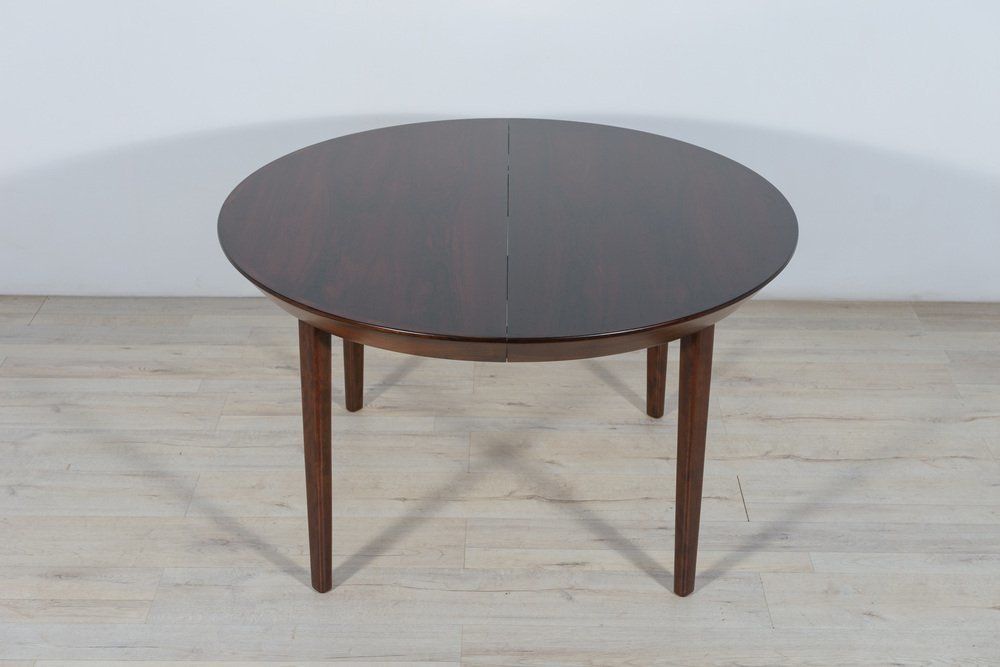 Mid Century Rosewood Extendable Table By Ole Hald For Gudme Møbelfabrik, 1970s photo vinterior
