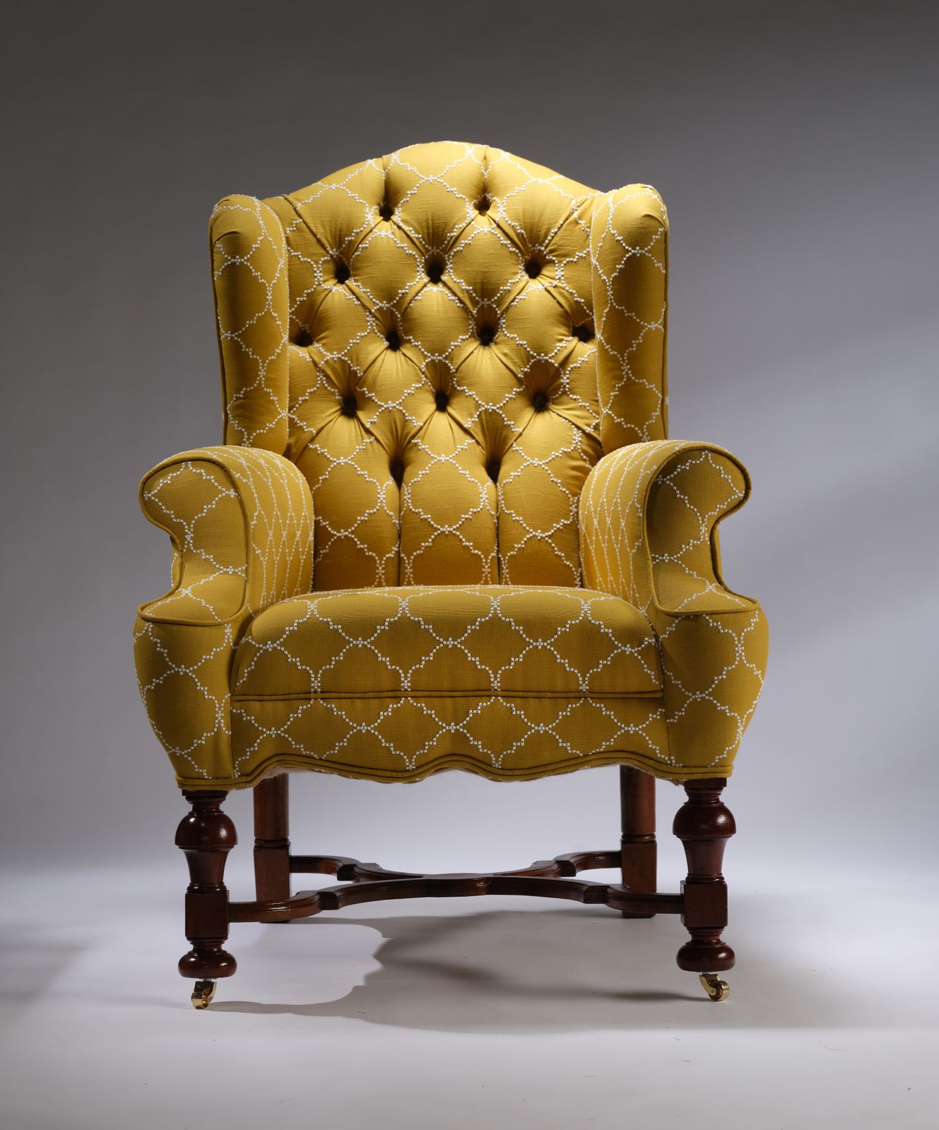 Gorgeous, Lovely Proportioned, Fully Restored & Newly Reupholstered Antique William & Mary Style Armchair, Circa 1900's photo furniture
