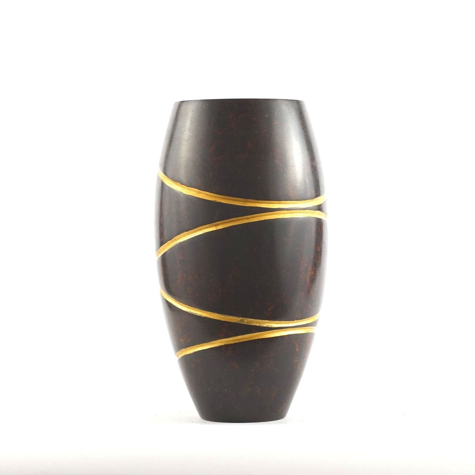 Bronze Vase With Gilt Detail, Circa 1960 photo Home Decor