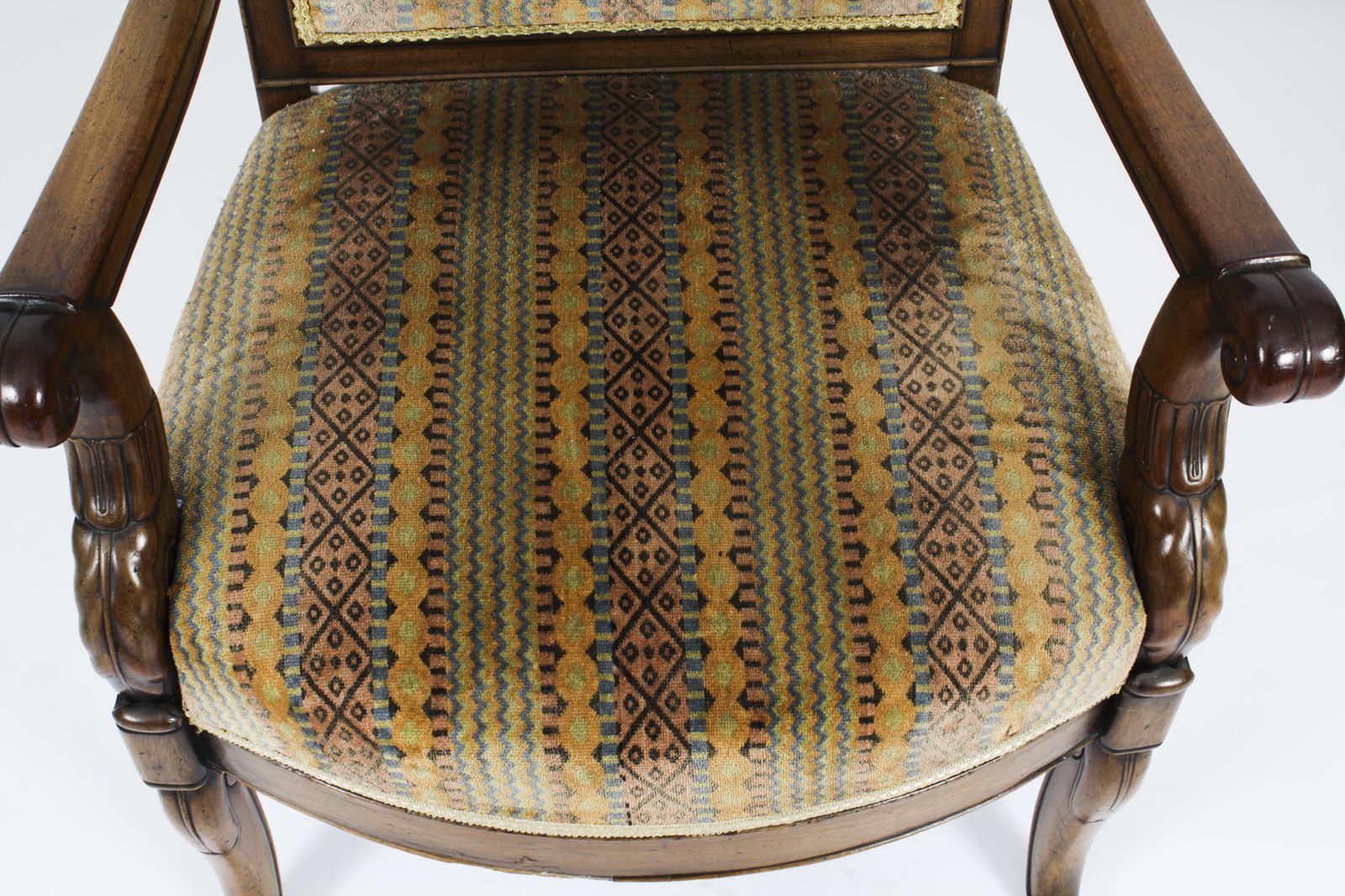 Antique Pair French Empire Armchair Fauteuils C.1880 19th C photo 1350.0