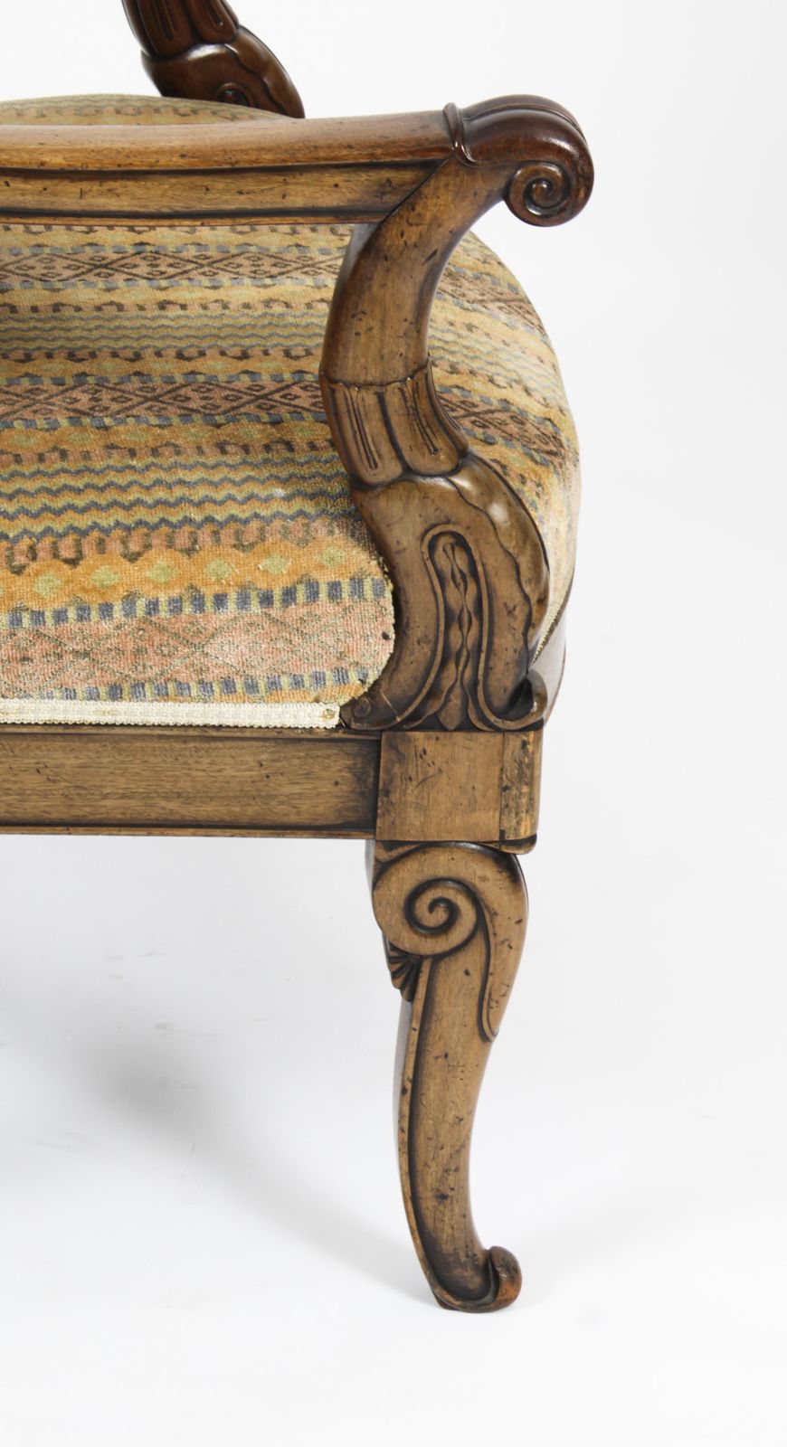 Antique Pair French Empire Armchair Fauteuils C.1880 19th C photo vintage