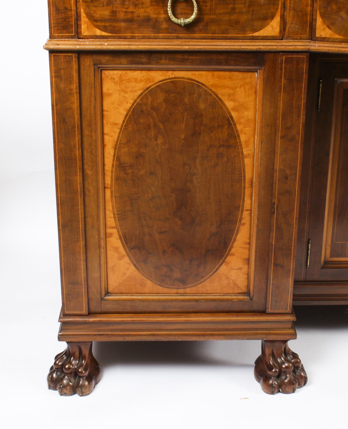 3750.0 Edwardian Sheraton Revival Mahogany Sideboard  19th C photo