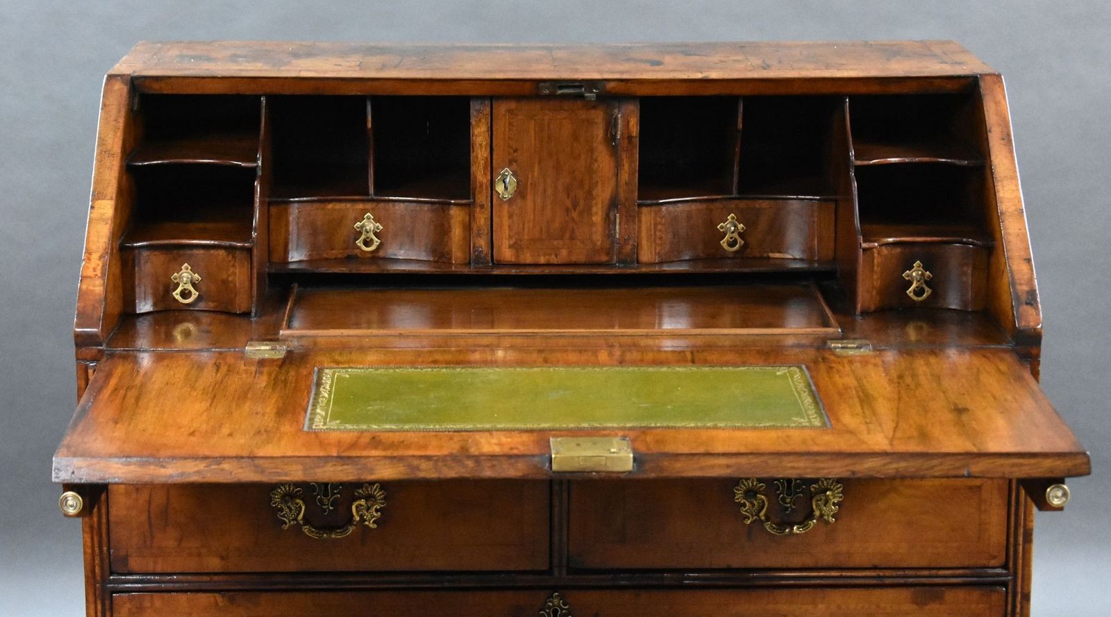 photo furniture George I Walnut Bureau, 1700s, Antique
