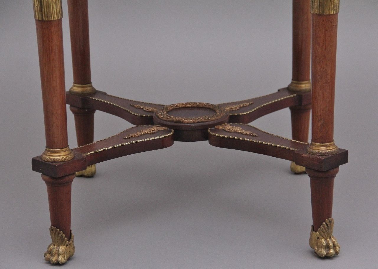 19th Century French Mahogany Centre Table In The Empire Style photo vintage