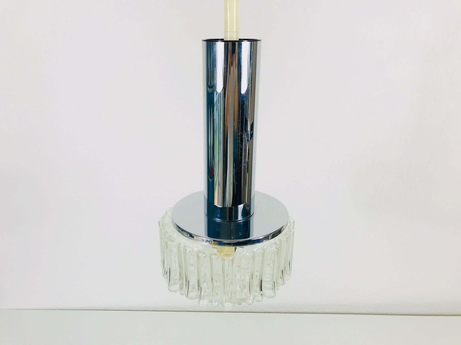 Staff Chrome And Bubble Glass Hanging Lamp, 1970s, Germany photo furniture
