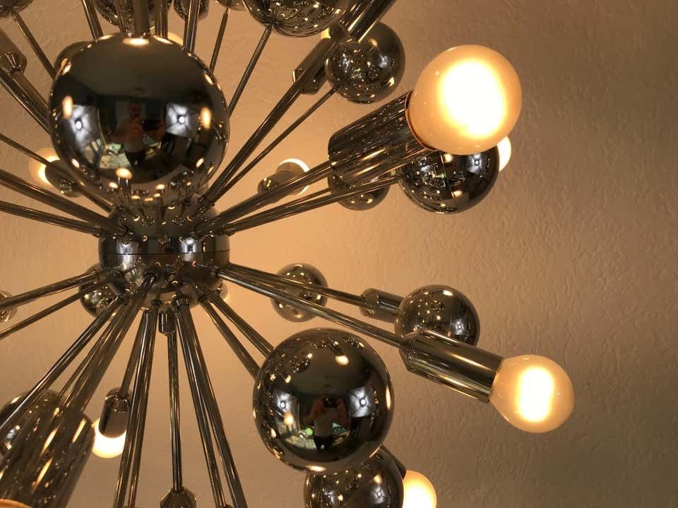 Rare Large Space Age Chrome Chandelier By Cosack Leuchten, 1970s, Germany photo 1685.0