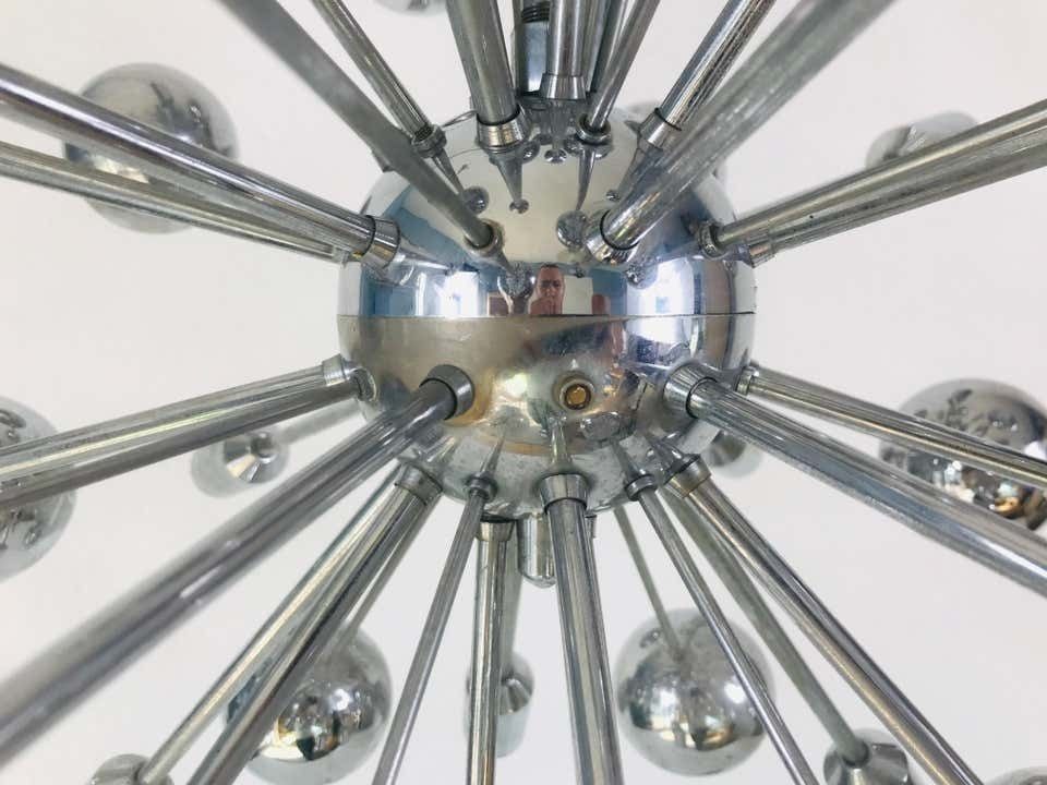 1685.0 Rare Large Space Age Chrome Chandelier By Cosack Leuchten, 1970s, Germany photo