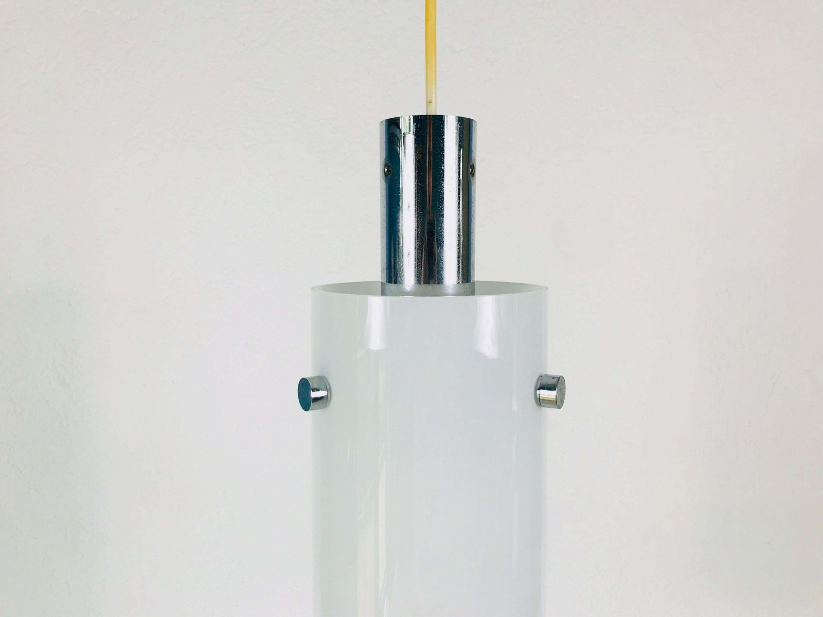 Rare Opaline Glass Pendant Lamp By Limburg, 1970s photo 376.0