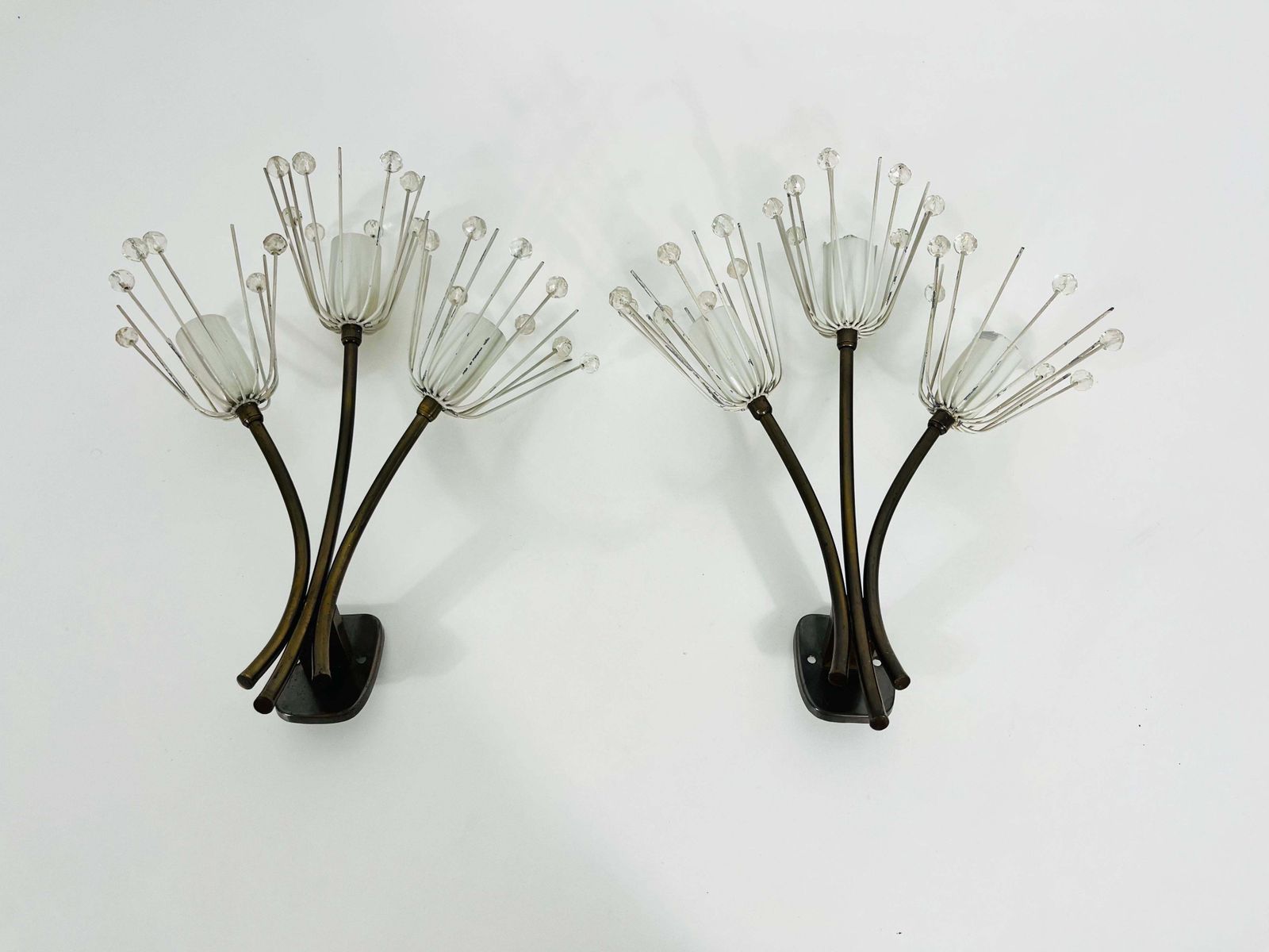 Pair Of Mid Century Brass Sconces By Emil Stejnar For Rupert Nikoll, 1960s photo furniture