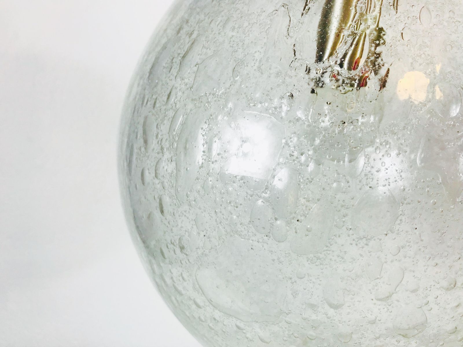 Round Crystal Ice Glass Bowl By Doria, 1970s, Germany photo 626.0