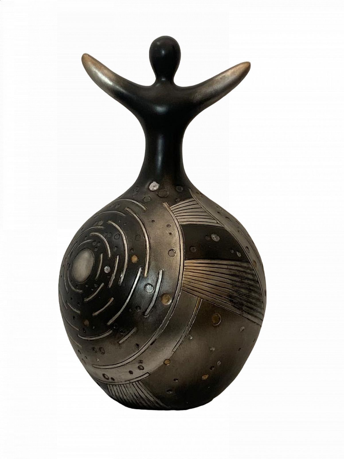 Sculpted Resin Sculpture Finished In Patinated Silver For Lam Lee Group, 1990s