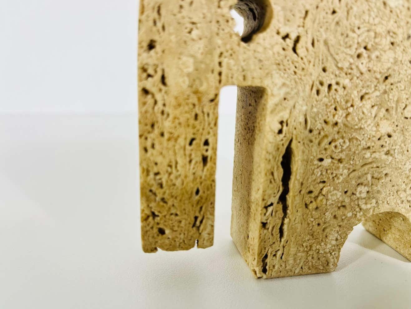 Italian Travertine Sculpture Elephant By Fratelli Mannelli, Italy, 1970s photo buy