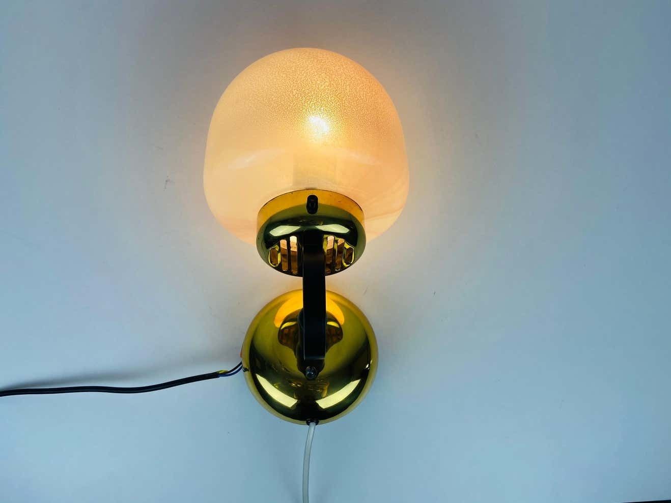 photo for sale Pair Of 2 Opaque Glass Sconces By Peill & Putzler, 1970s, Germany