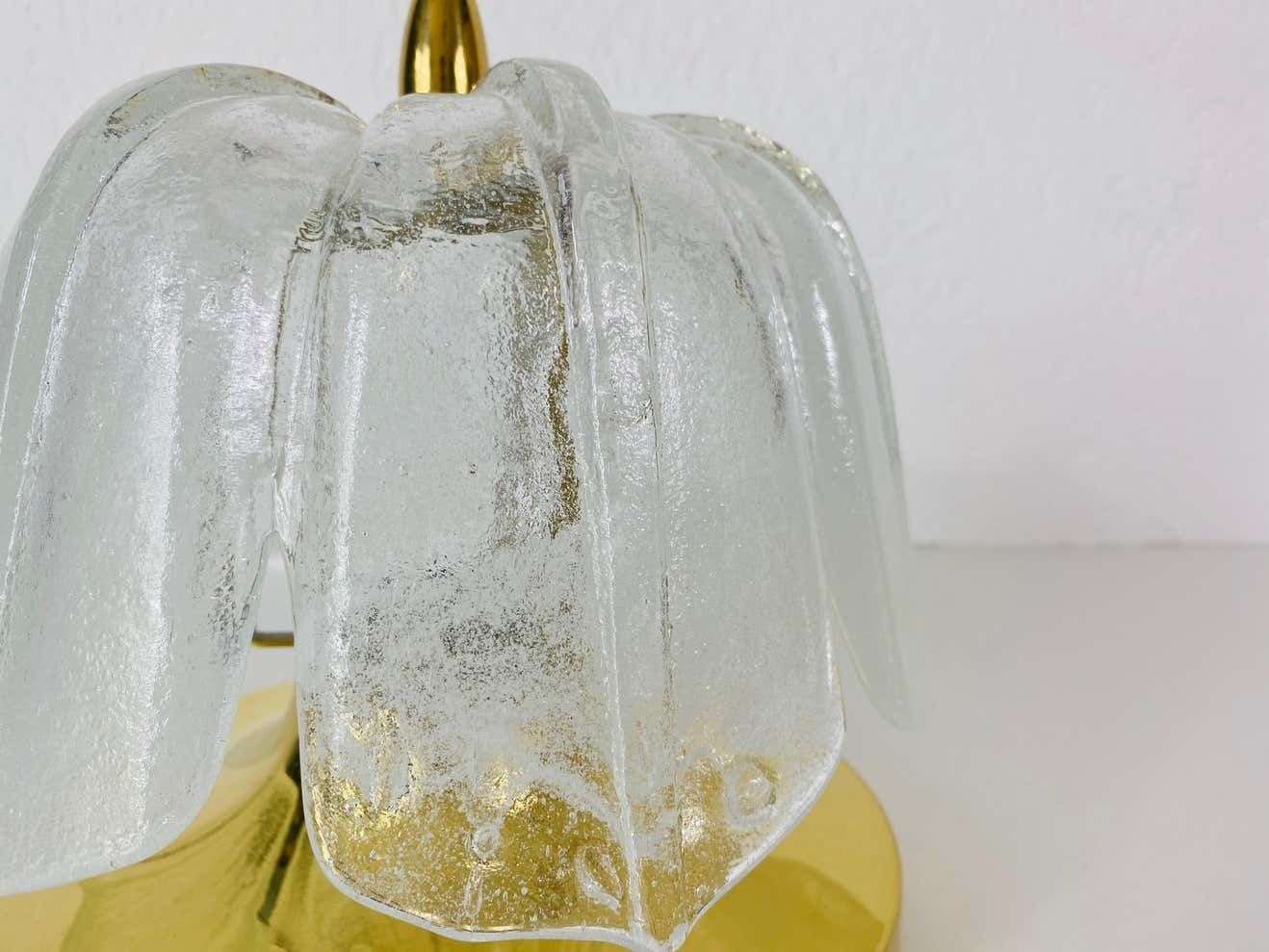 Crystal Glass Round Flushmount By Glashütte Limburg, 1960s, Germany photo vinterior