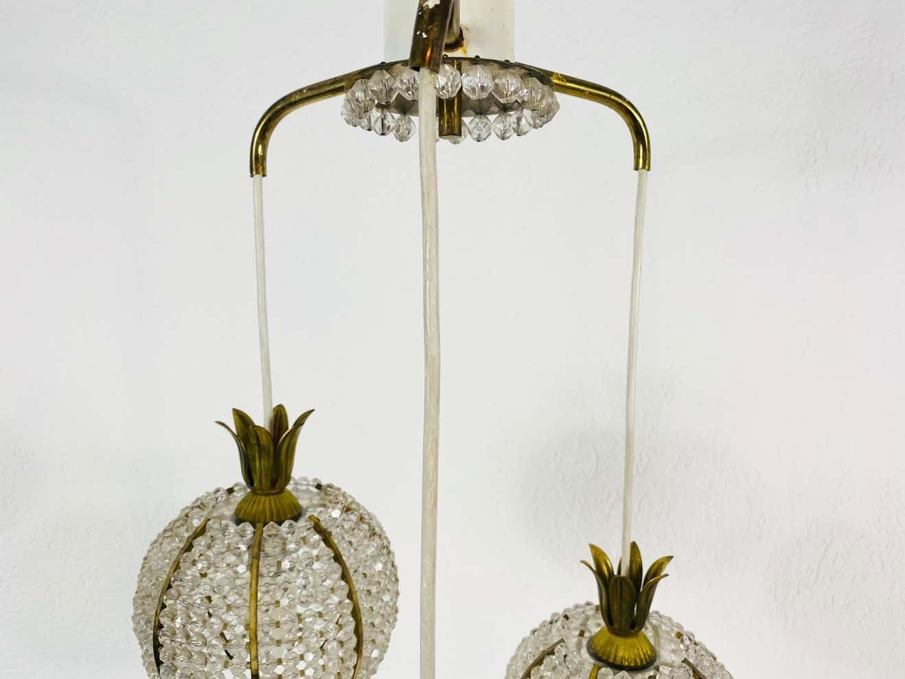 Midcentury Brass Cascade Chandelier By Emil Stejnar For Rupert Nikoll, 1960s photo vintage