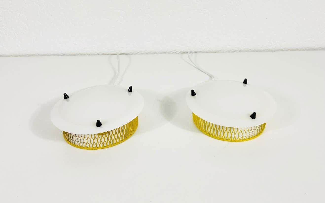 Beautiful Mid Century Modern Pair Of Sputnik Wall Lamps, 1960s, Germany photo vintage