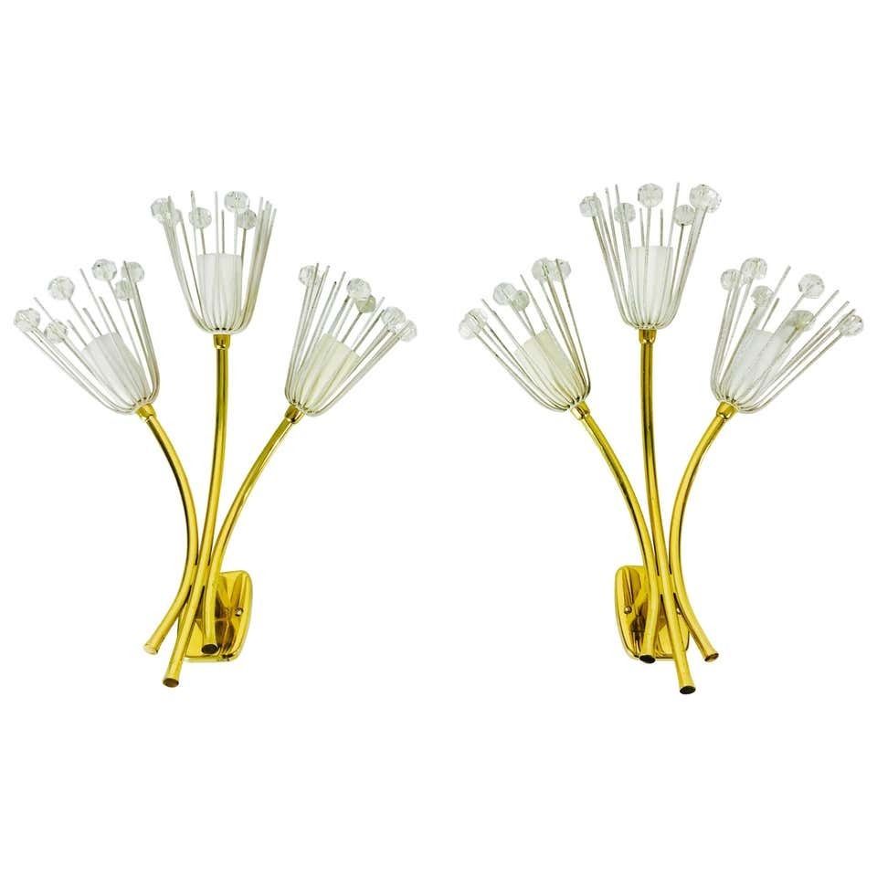 Pair Of Midcentury Brass Sconces By Emil Stejnar For Rupert Nikoll, 1960s