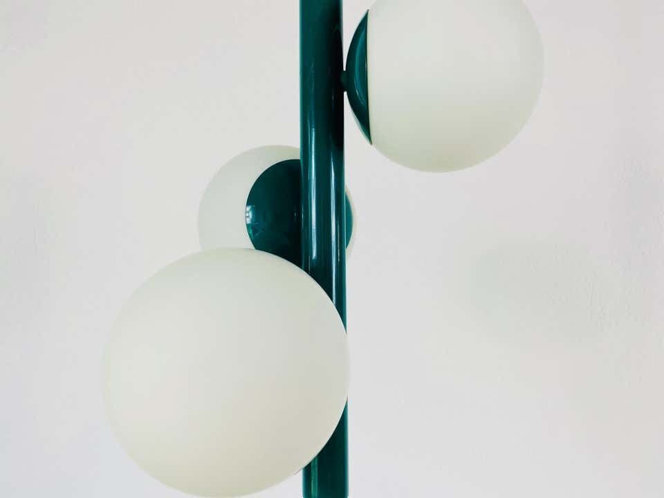 Kaiser Midcentury Green 3 Arm Space Age Chandelier, 1960s, Germany photo Lighting
