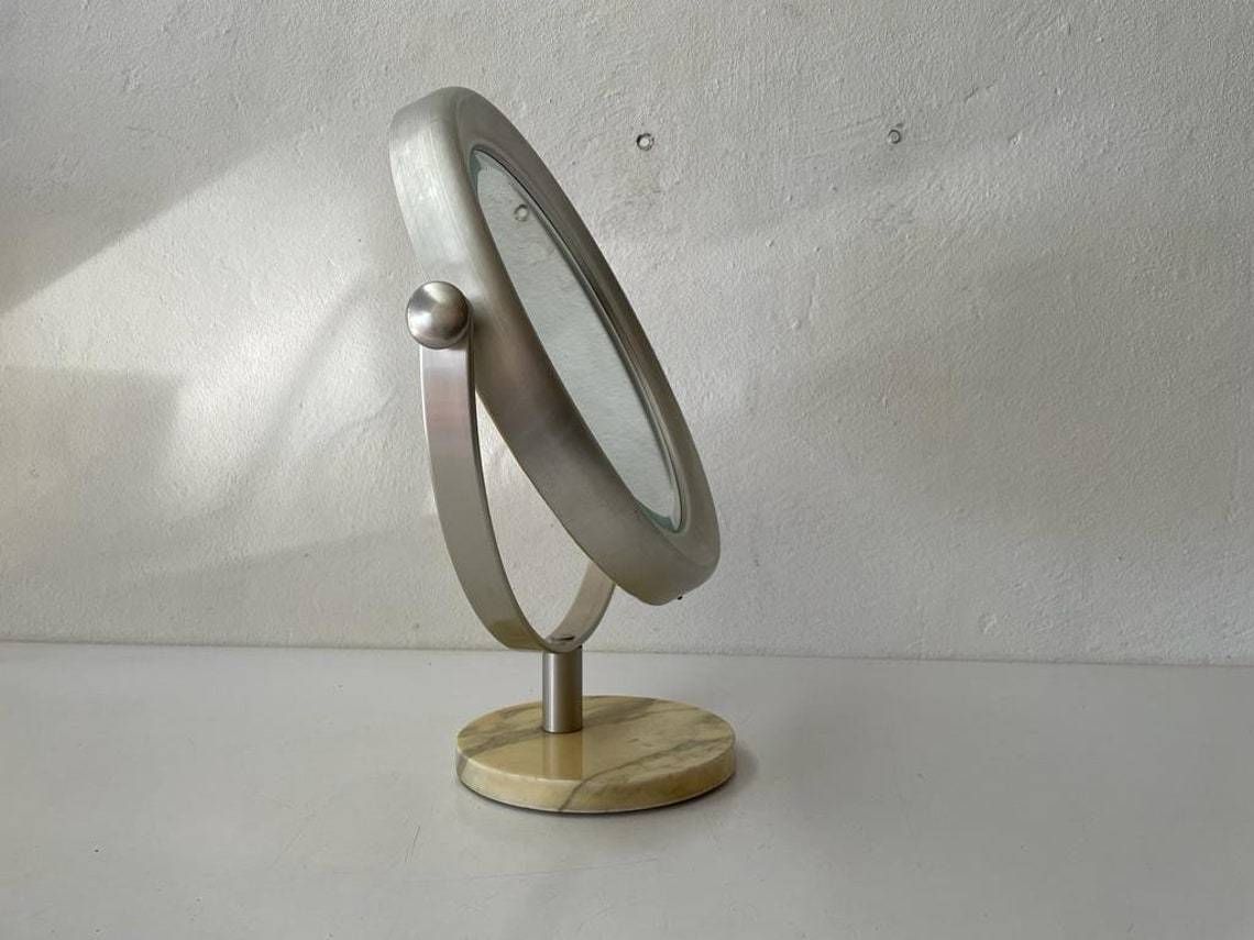 Italian Exclusive Vanity Table Mirror With Metallic Frame And Marble Mirror By Sergio Mazza, 1960s, Italy photo Home Decor