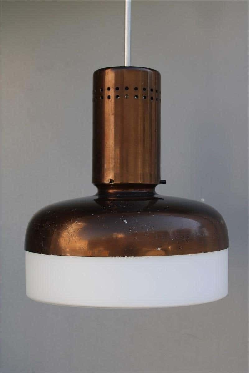 Round Chndelier Mid Century Italian Design Arteluce Style, 1950s photo for sale