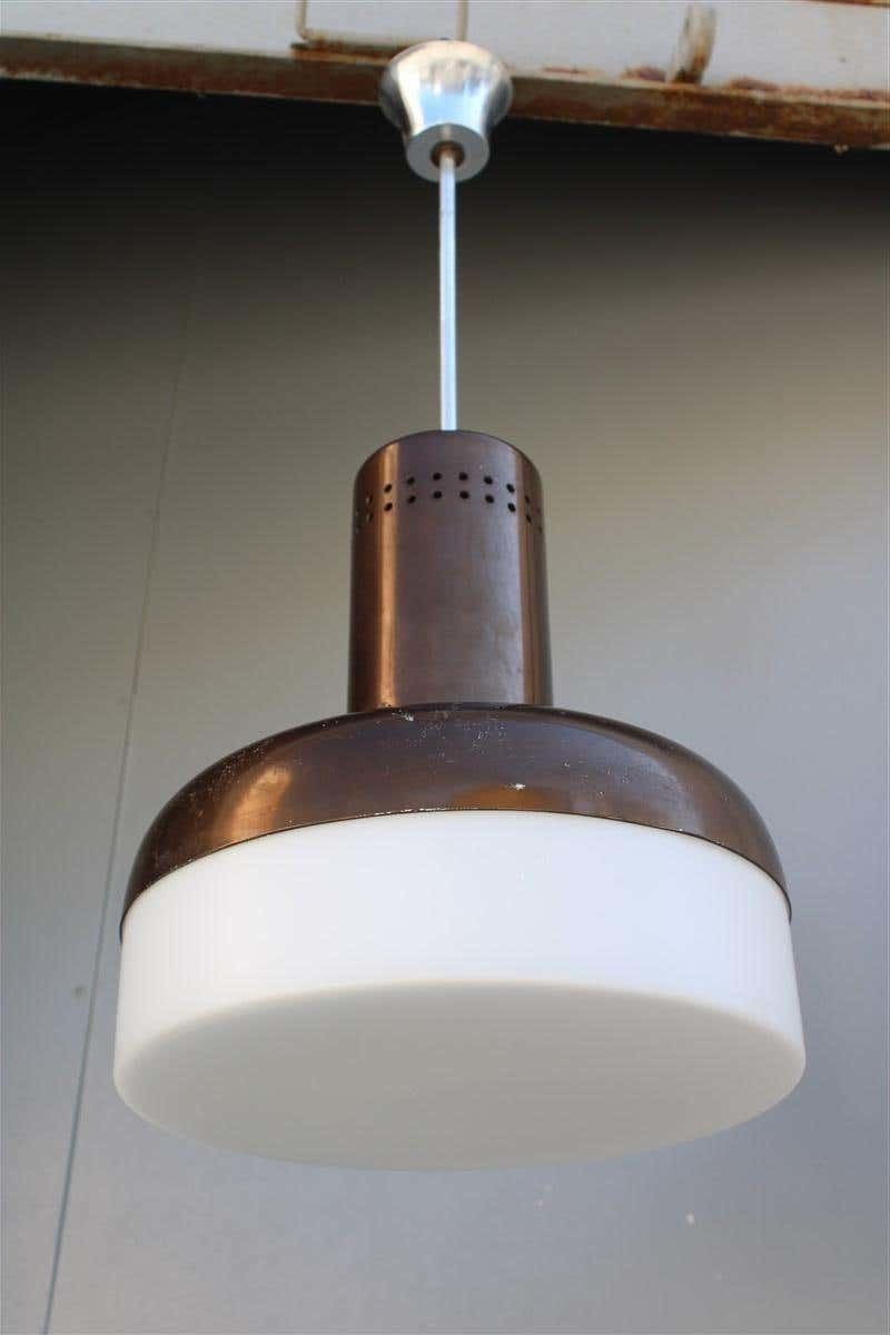Round Chndelier Mid Century Italian Design Arteluce Style, 1950s photo vinterior