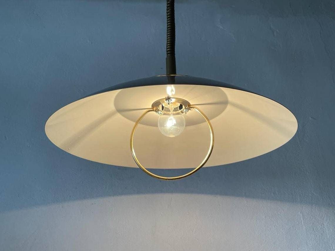 photo furniture Chrome And Gold Metal Pendant Lamp By Tz, 1970s, Germany