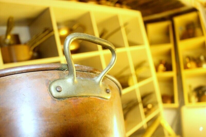 French Quality Copper Jam Preserve Pot With Brass Handles photo 91.0