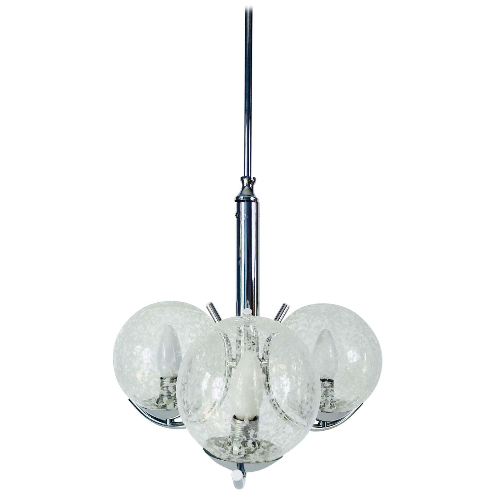 Richard Essig 3 Arm Space Age Chandelier, 1970s, Germany photo vinterior