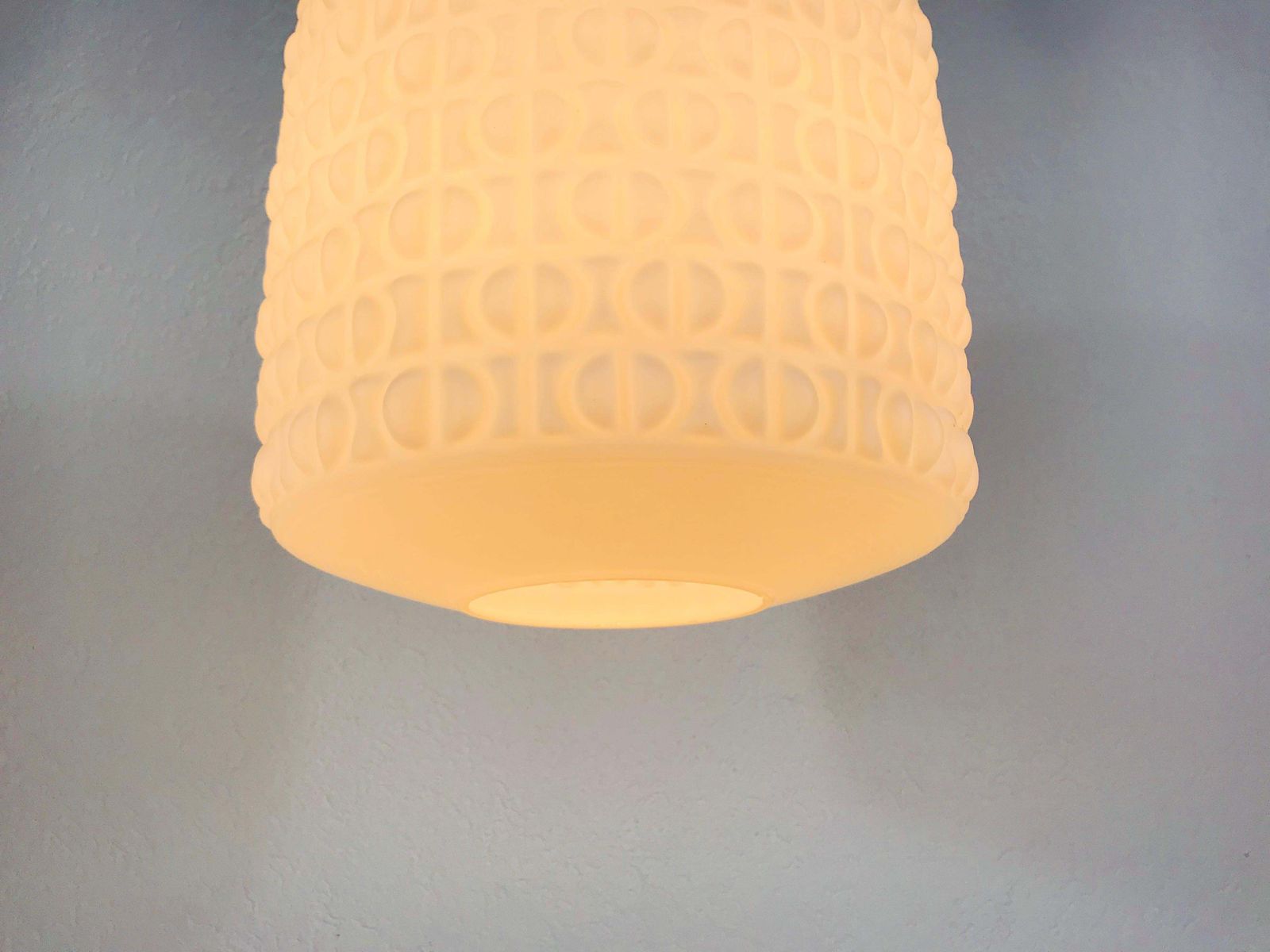 Very Large White Opal Hanging Lamp By Peill And Putzler, 1970s, Germany photo for sale