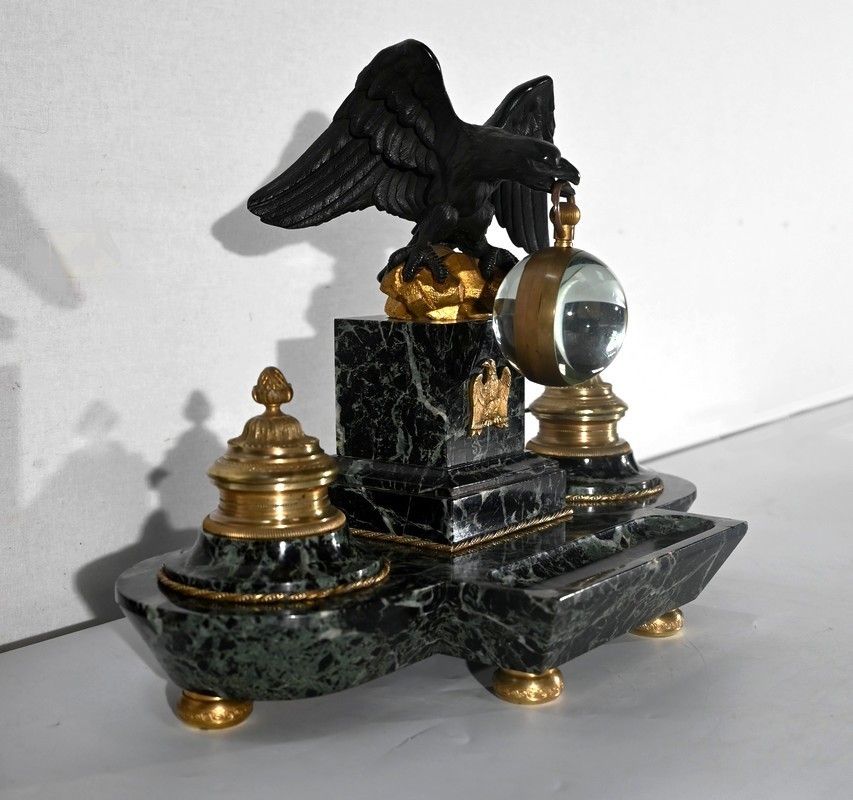 Rare Office Necessary In Marble And Bronze, Empire Style   2nd Half Of The 19th Century photo 6201.63
