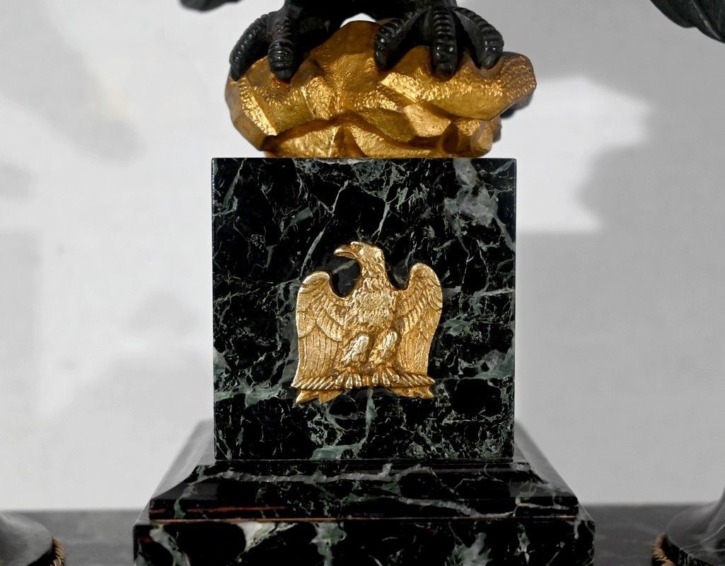 photo for sale Rare Office Necessary In Marble And Bronze, Empire Style   2nd Half Of The 19th Century