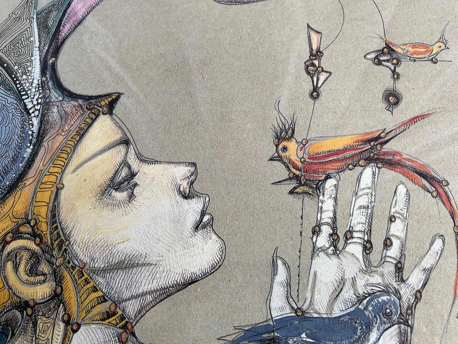 A Pair Of High Quality Theatrical Prints Signed (Undecipherable) By The Artist 1992. photo vintage