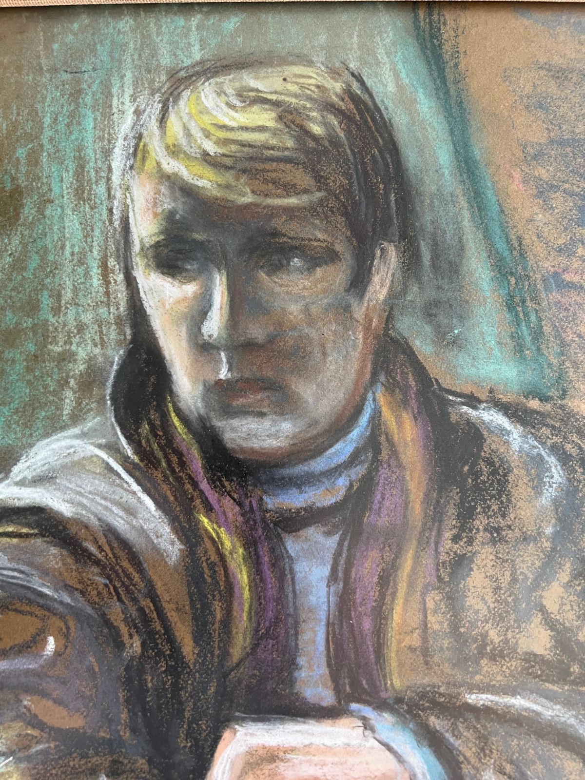 A Gilt Framed Pastel Portrait Of A Young Man, Signed E. Lintott photo furniture