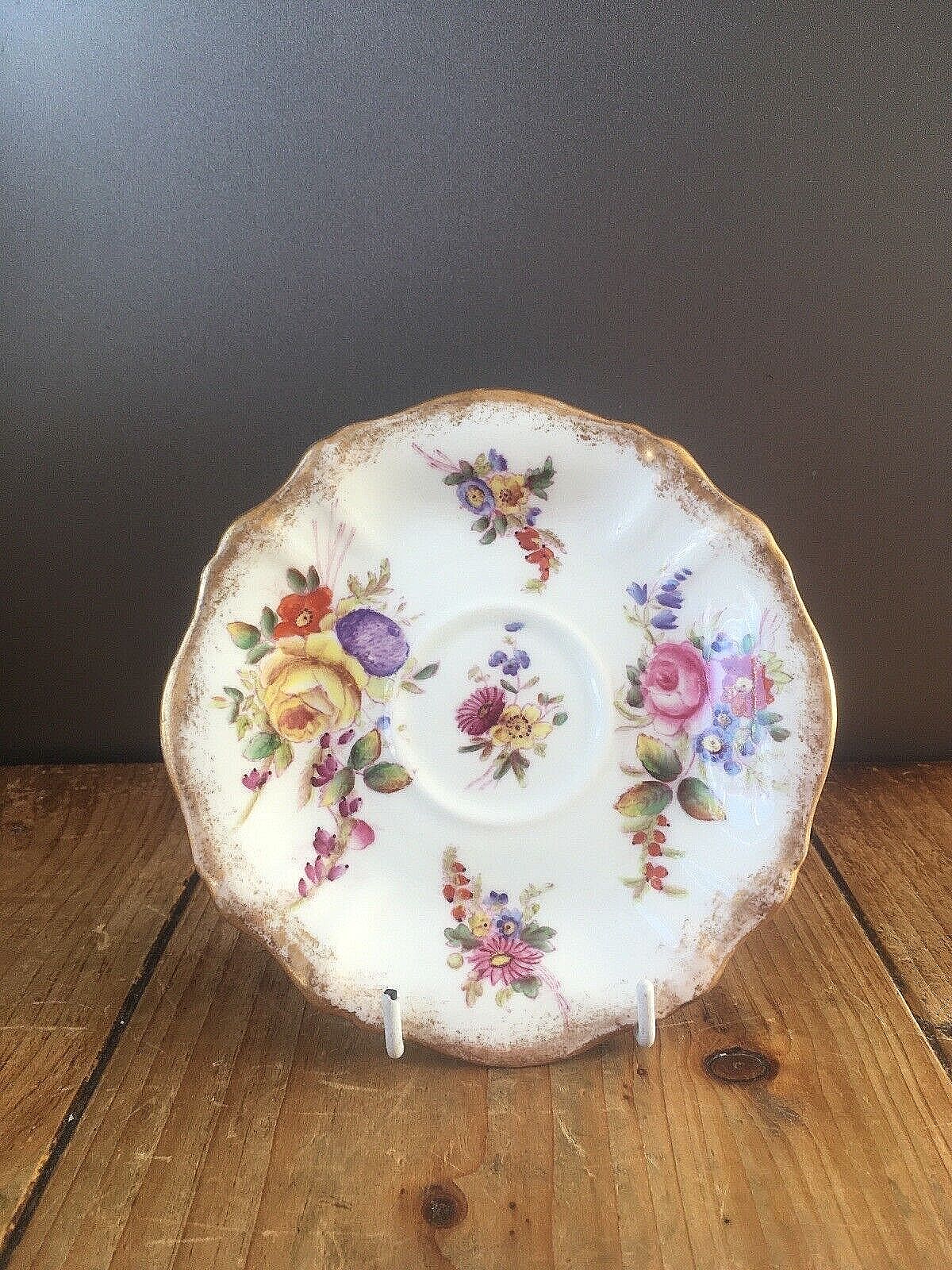photo furniture Antique Hammersley Dresden Sprays Floral Cabinet Tea Trio Cup Saucer Side Plate