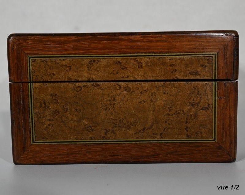Box In Marquetry Of Various Woods   Early 20th Century photo vintage