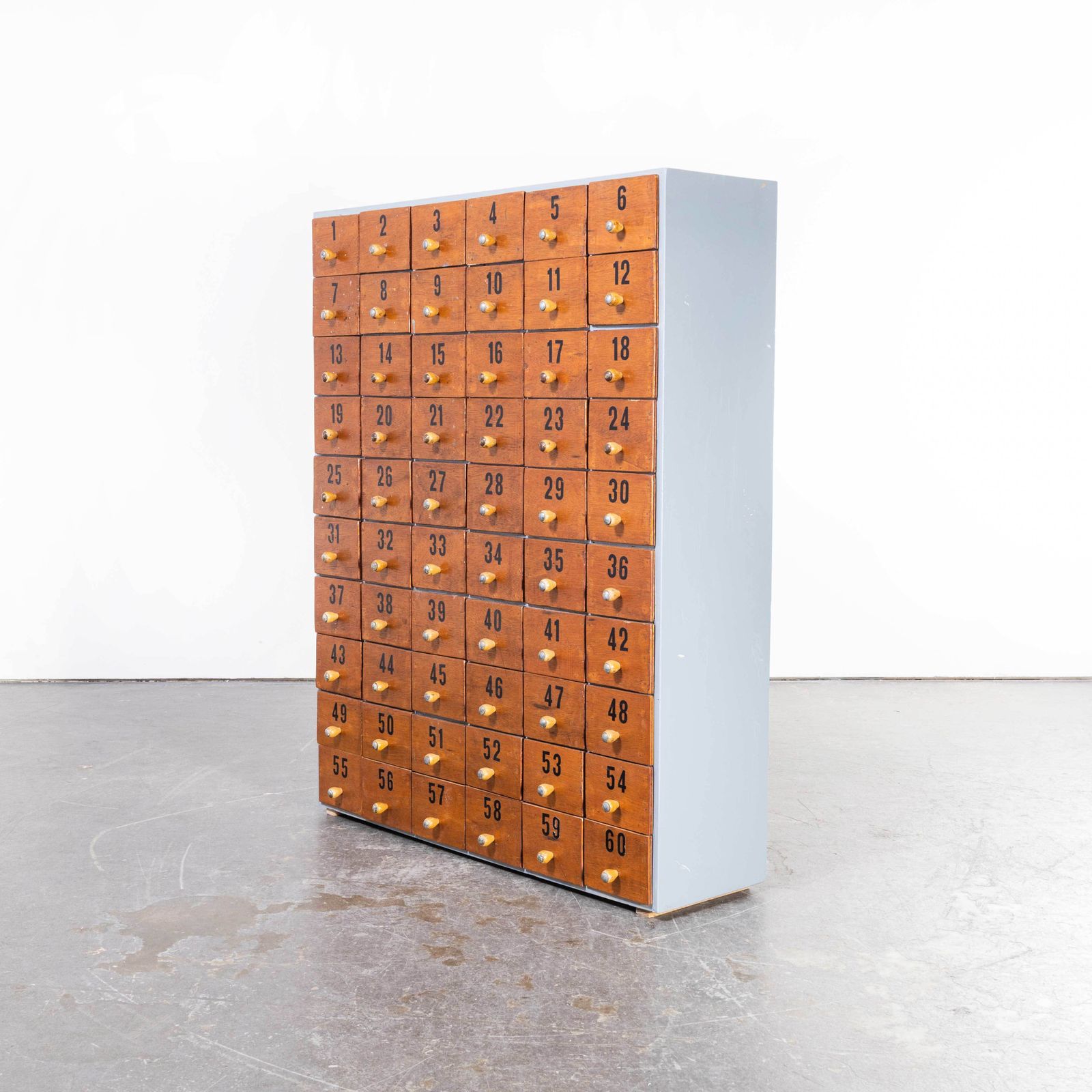 1960’s Belgian Workshop Bank Of Drawers – Sixty Drawers photo 2142.0